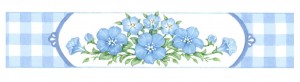 Blue Floral Border Design Detail 1B