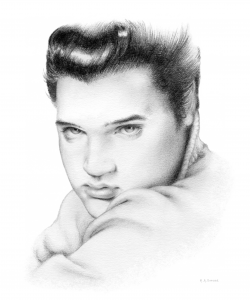 Portrait of Elvis Presley by Simone